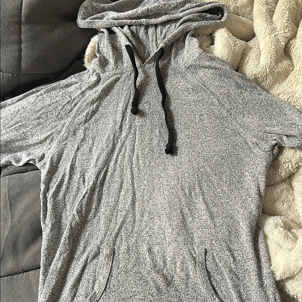 Mind Code Gray Hooded Top